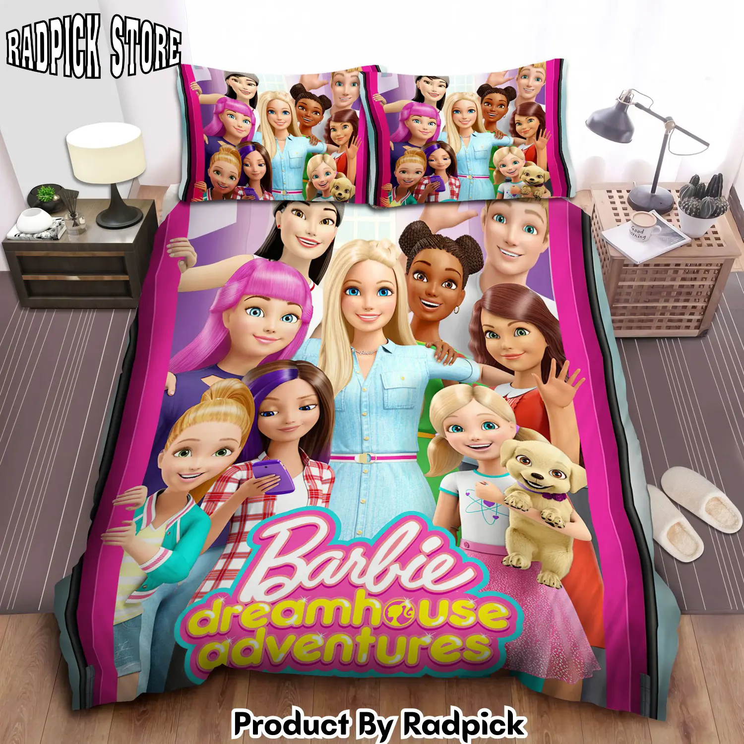 Radpick barbie family dreamhouse adventure comforter duvet cover bed sheets bedding set rp3278467